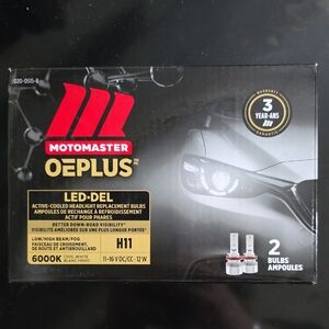 Motomaster OEPLUS H11 6000K LED Headlight Bulbs - White